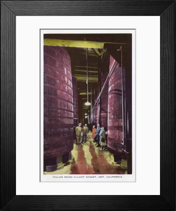 Framed Print : People at the Italian Swiss winery, Asti, California, USA Framed Print : People at the Italian Swiss winery, Asti, California, USA