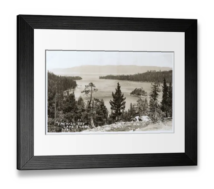 Framed Print : View of Emerald Bay, Lake Tahoe, California, USA Framed Print : View of Emerald Bay, Lake Tahoe, California, USA