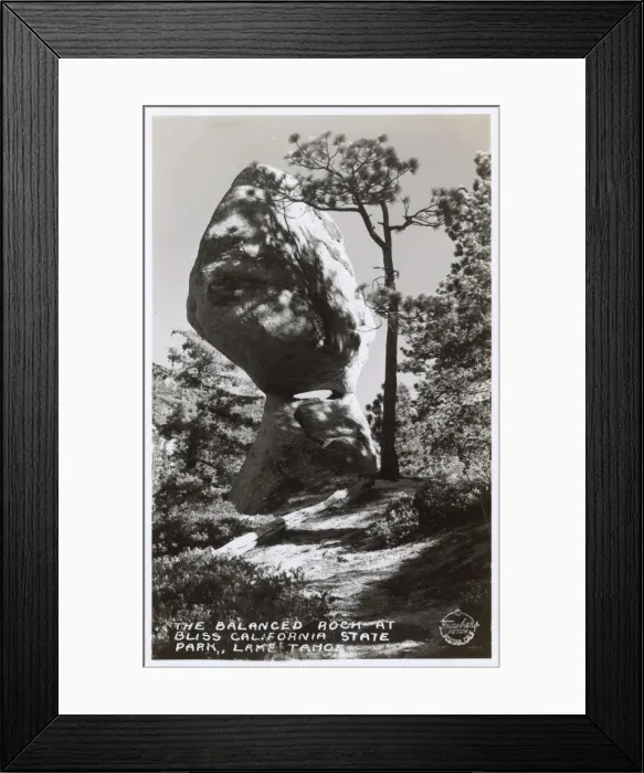 Framed Print : Balanced Rock, Bliss State Park, Lake Tahoe, California, USA Framed Print : Balanced Rock, Bliss State Park, Lake Tahoe, California, USA