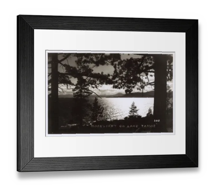 Framed Print : Moonlight on Lake Tahoe, California, USA Framed Print : Moonlight on Lake Tahoe, California, USA