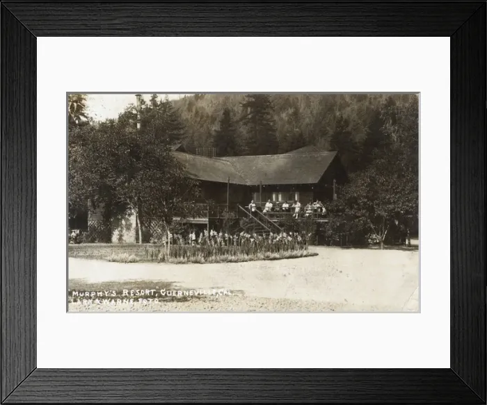Framed Print : Resort at Guerneville, Sonoma County, California, USA Framed Print : Resort at Guerneville, Sonoma County, California, USA