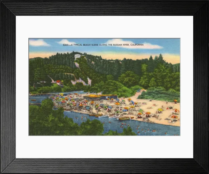 Framed Print : Beach at Guerneville, Sonoma County, California, USA Framed Print : Beach at Guerneville, Sonoma County, California, USA