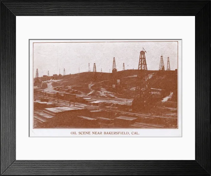 Framed Print : Oilfields near Bakersfield, Kern County, USA Framed Print : Oilfields near Bakersfield, Kern County, USA
