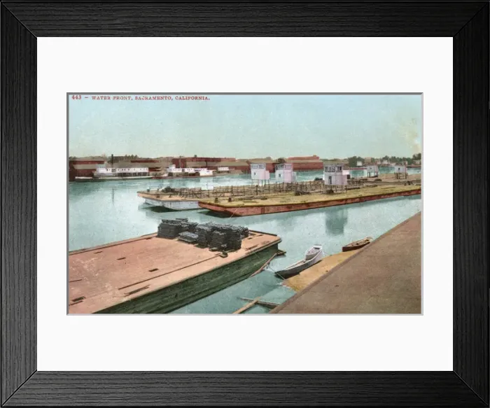 Framed Print : Sacramento River waterfront, Sacramento, California, USA Framed Print : Sacramento River waterfront, Sacramento, California, USA