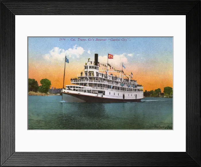 Framed Print : Steamship, Capital City, California, USA Framed Print : Steamship, Capital City, California, USA