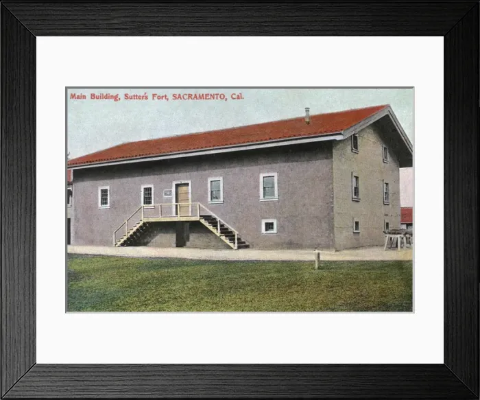 Framed Print : Main building, Sutters Fort, Sacramento, California, USA