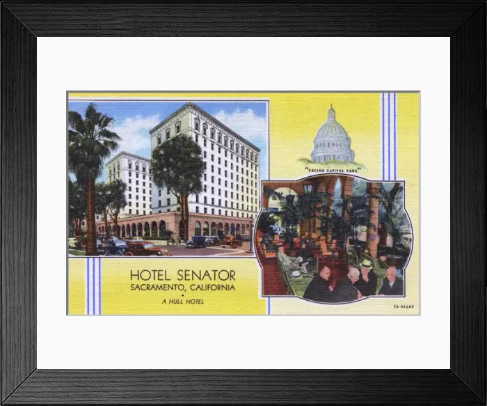 Framed Print : Hotel Senator, Sacramento, California, USA Framed Print : Hotel Senator, Sacramento, California, USA