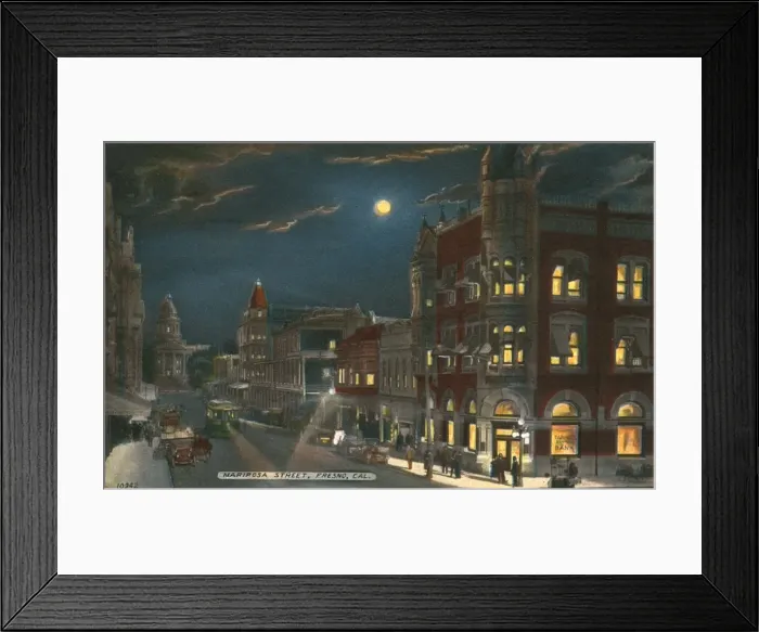 Framed Print : Mariposa Street, Fresno, California, USA Framed Print : Mariposa Street, Fresno, California, USA