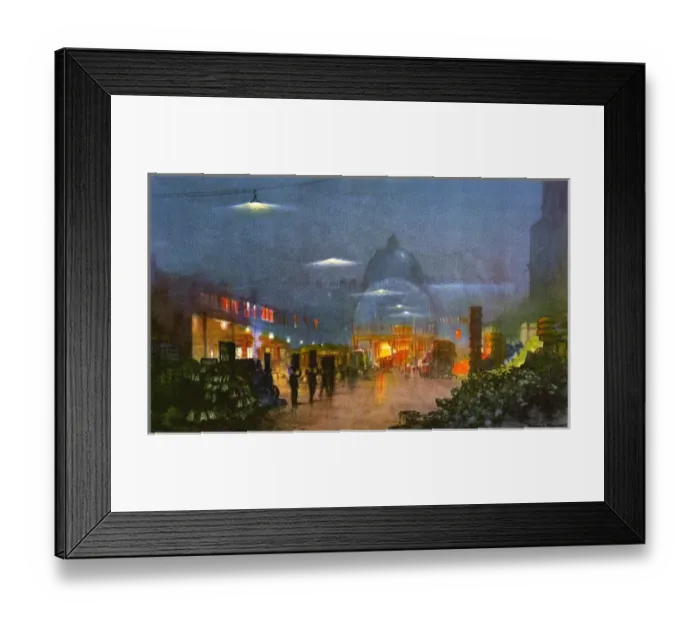 Framed Print : Covent Garden at night, 1926 Framed Print : Covent Garden at night, 1926