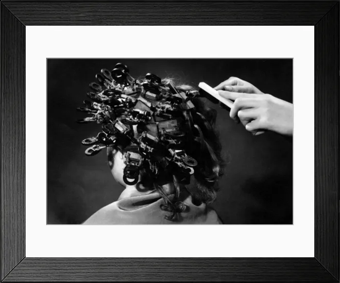 Framed Print : Hair Curling Clips