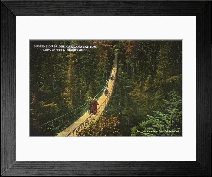Framed Print : Vancouver, British Columbia, Canada - Suspension Bridge Framed Print : Vancouver, British Columbia, Canada - Suspension Bridge