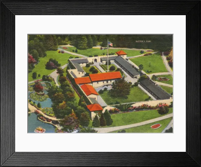 Framed Print : Sacramento, California, USA - Back Cover - Sutters Fort Framed Print : Sacramento, California, USA - Back Cover - Sutters Fort