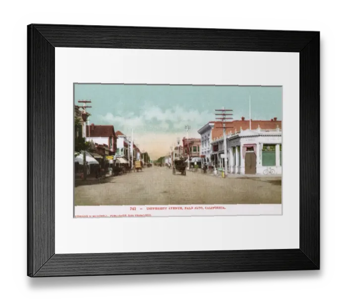 Framed Print : University Avenue, Palo Alto, Santa Clara, California, USA Framed Print : University Avenue, Palo Alto, Santa Clara, California, USA