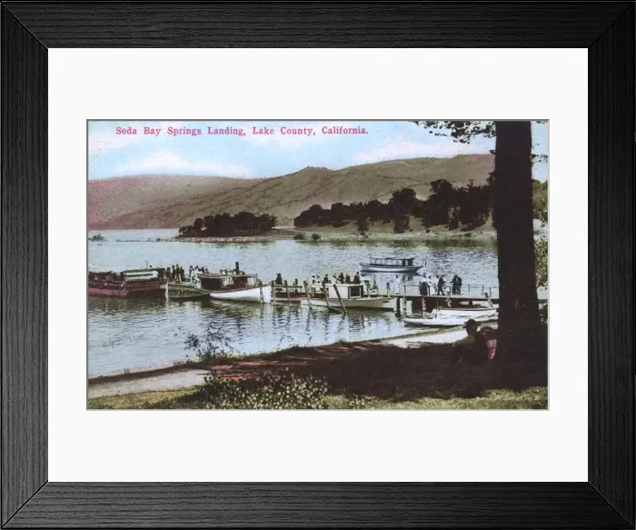 Framed Print : Soda Bay Springs Landing, Lake County, California, USA Framed Print : Soda Bay Springs Landing, Lake County, California, USA