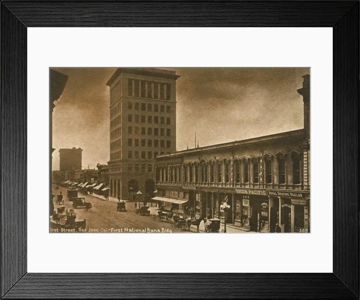 Framed Print : First Street, San Jose, Santa Clara County, California, USA Framed Print : First Street, San Jose, Santa Clara County, California, USA