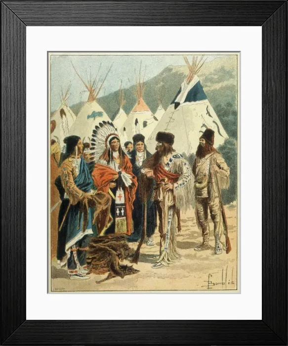Framed Print : Trading between Canadian Framed Print : Trading between Canadian