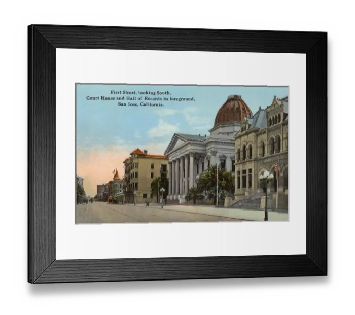Framed Print : First Street, San Jose, Santa Clara County, California, USA Framed Print : First Street, San Jose, Santa Clara County, California, USA