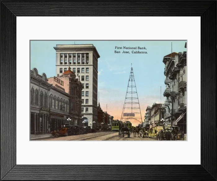 Framed Print : First National Bank, San Jose, Santa Clara, California, USA Framed Print : First National Bank, San Jose, Santa Clara, California, USA