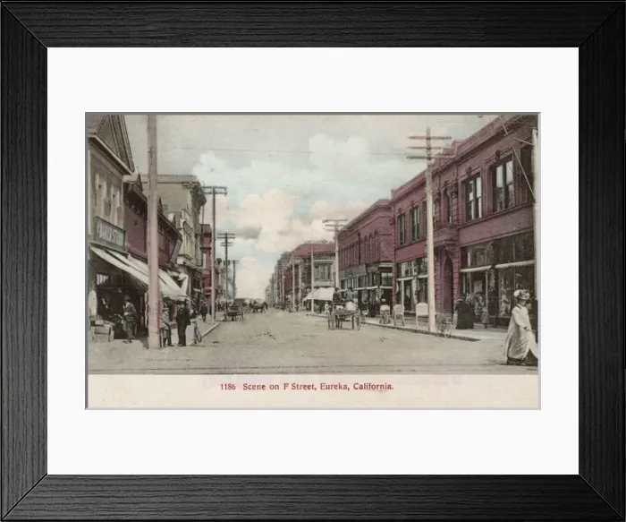 Framed Print : F Street, Eureka, Humboldt County, California, USA Framed Print : F Street, Eureka, Humboldt County, California, USA