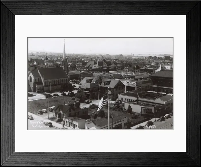 Framed Print : General view of Eureka, Humboldt County, California, USA Framed Print : General view of Eureka, Humboldt County, California, USA