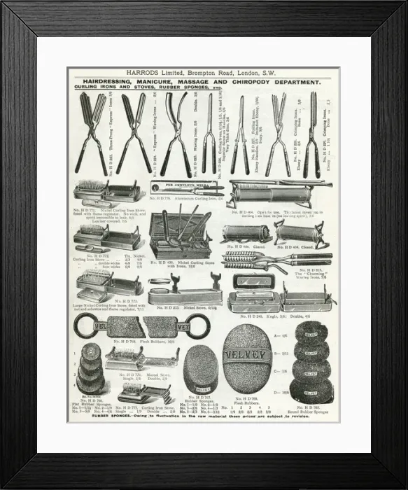 Framed Print : Trade catalogue of hair accessories 1911 Framed Print : Trade catalogue of hair accessories 1911