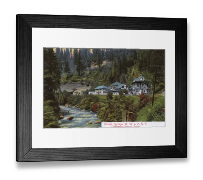 Framed Print : View at Shasta Springs, Siskiyou County, California, USA Framed Print : View at Shasta Springs, Siskiyou County, California, USA