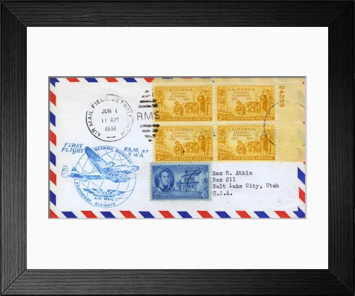 Framed Print : Commemorative envelope with stamps Framed Print : Commemorative envelope with stamps