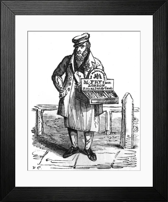 Framed Print : Candy seller, c. 1820 Framed Print : Candy seller, c. 1820