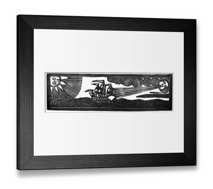 Framed Print : The wind blowing a ship onwards Framed Print : The wind blowing a ship onwards