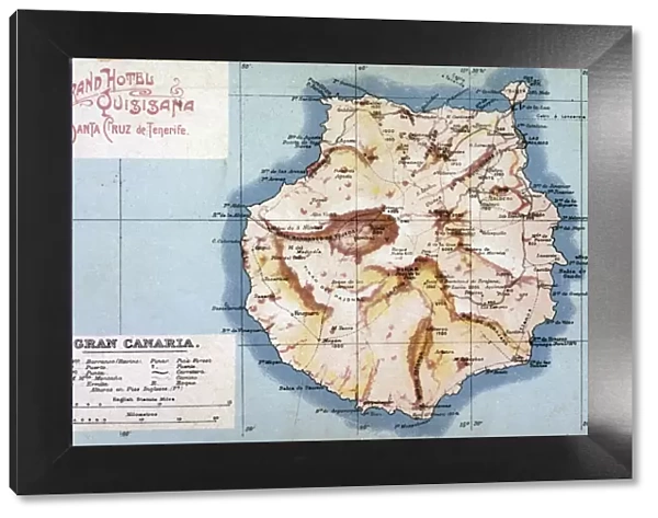 Map of Gran Canaria, Canary Islands