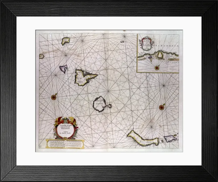 Framed Print : Map of the Canary Islands Framed Print : Map of the Canary Islands