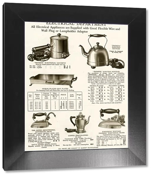 Electrical household appliances 1929