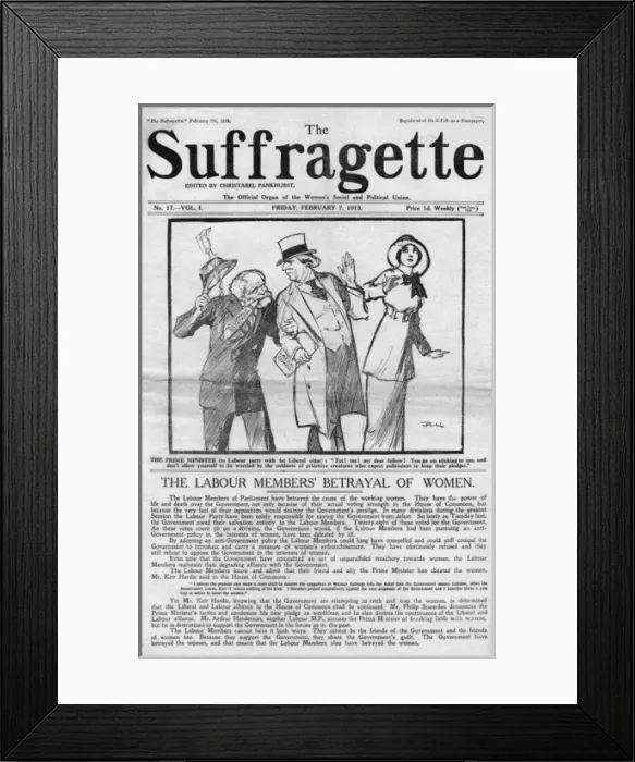 Framed Print : Newspaper / Suffragette Framed Print : Newspaper / Suffragette
