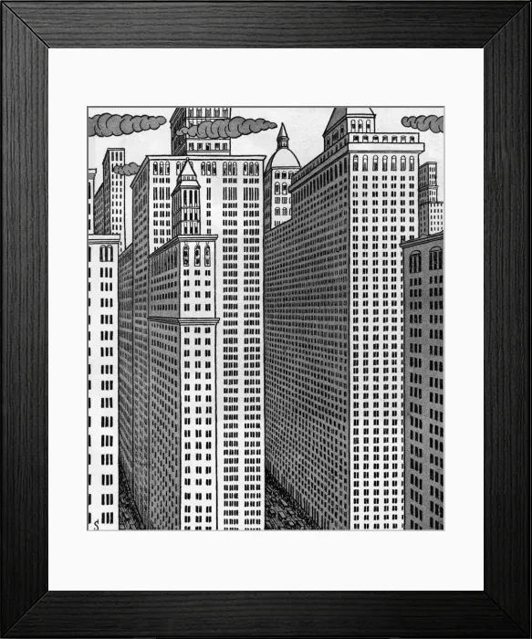 Framed Print : Wall Street (Schilling) Framed Print : Wall Street (Schilling)