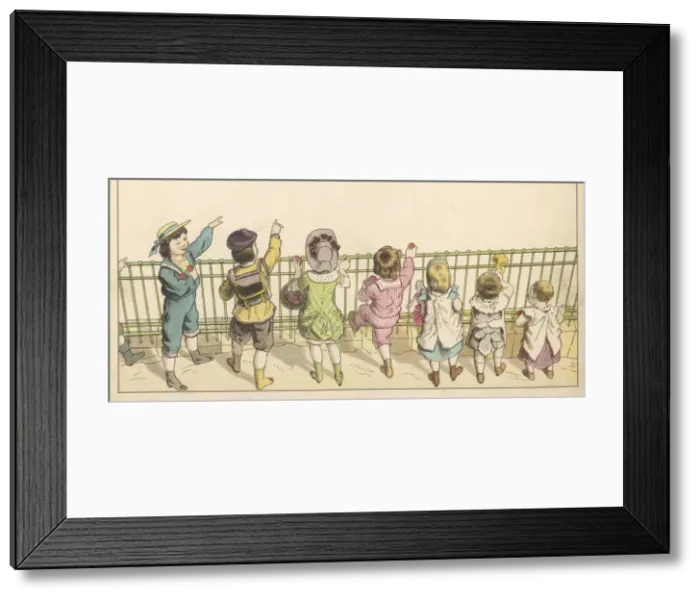 Framed Print : Children / Railings 1870 Framed Print : Children / Railings 1870