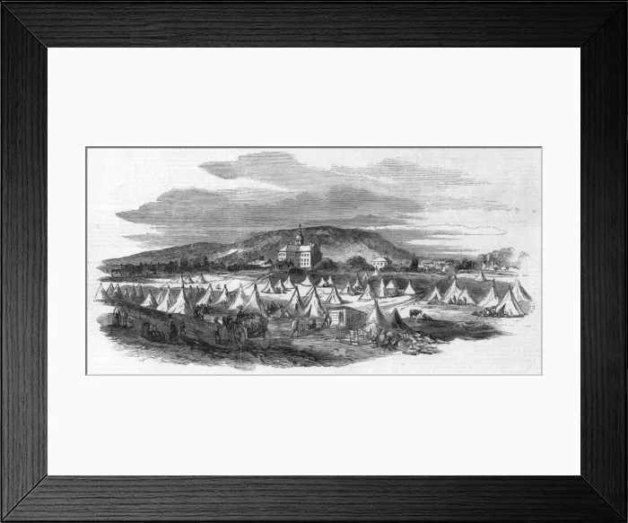 Framed Print : Encampment of sufferers by the Great Fire at Montreal Framed Print : Encampment of sufferers by the Great Fire at Montreal