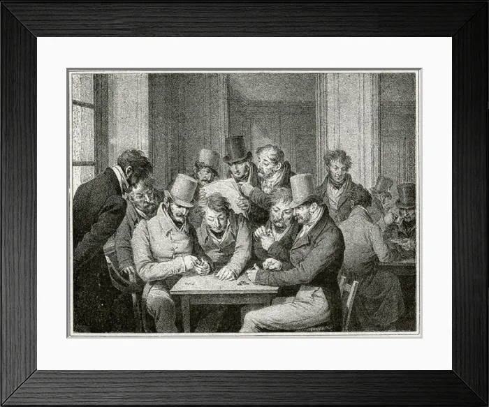 Framed Print : Coffeehouse, Paris 1830 Framed Print : Coffeehouse, Paris 1830