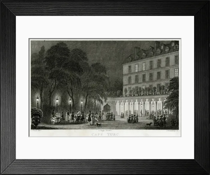 Framed Print : Cafe Turc, Paris, 1828 Framed Print : Cafe Turc, Paris, 1828