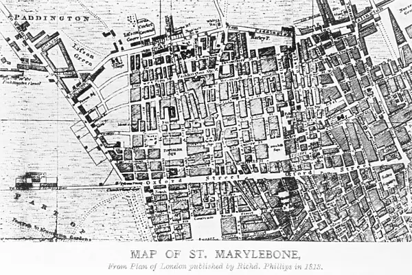 Map of St Marylebone, London