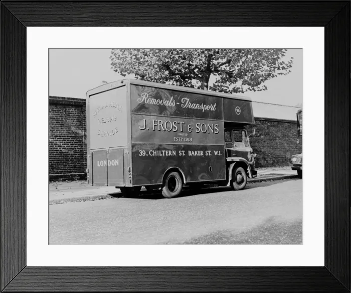 Framed Print : J Frost & Sons, removals lorry, London Framed Print : J Frost & Sons, removals lorry, London