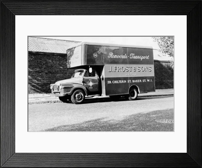 Framed Print : J Frost & Sons, removals lorry, London Framed Print : J Frost & Sons, removals lorry, London