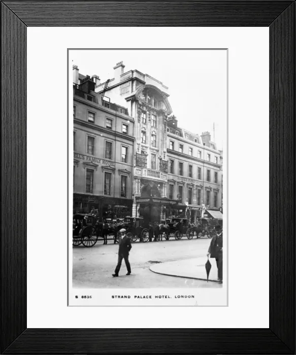 Framed Print : Street view of the Strand Palace Hotel, London Framed Print : Street view of the Strand Palace Hotel, London