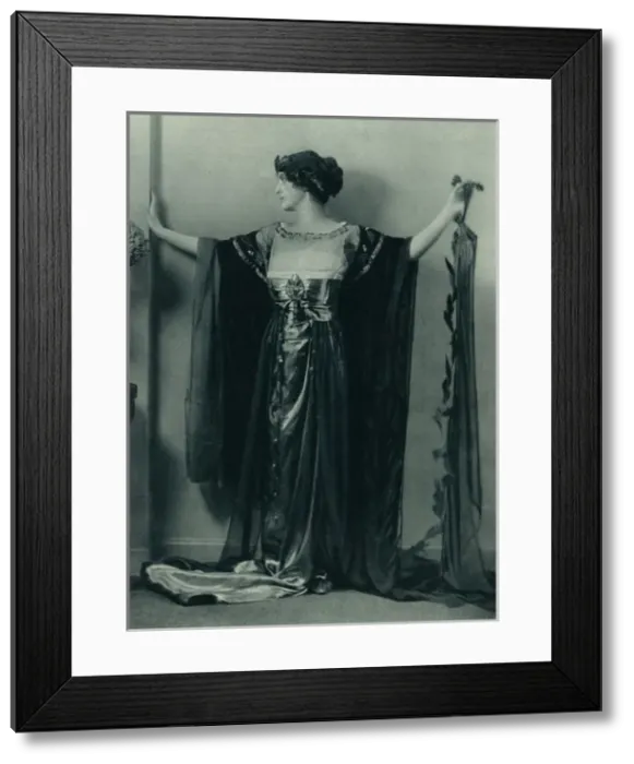 Framed Print : Mrs Morrison-Bell as Oak for Nymphs of Forest tableau Framed Print : Mrs Morrison-Bell as Oak for Nymphs of Forest tableau