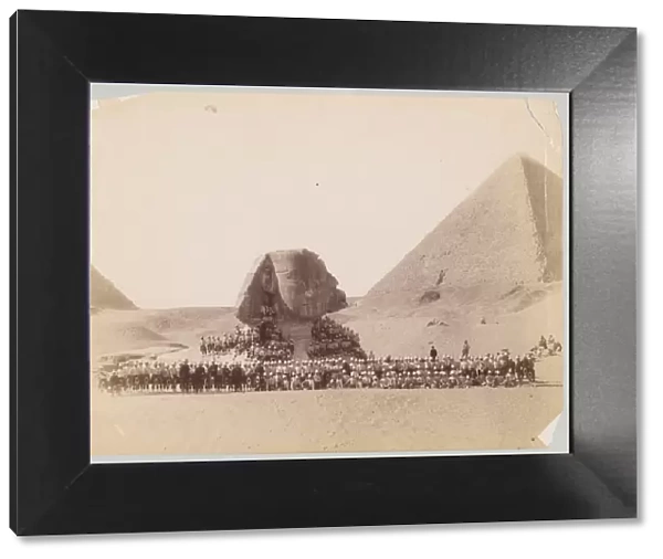 42nd Highlanders by the Sphinx at Giza, Egypt, c. 1882