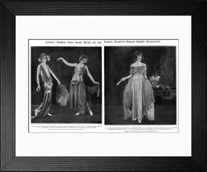 Framed Print : Lovely gown worns at the Paquin Phelps soiree dansante Framed Print : Lovely gown worns at the Paquin Phelps soiree dansante