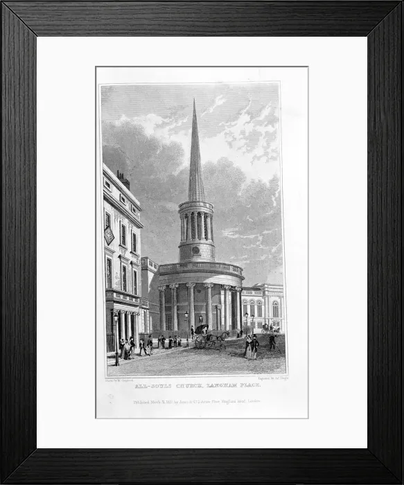 Framed Print : All Souls Church, Langham Place, London
