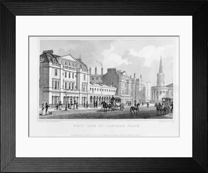Framed Print : West side of Langham Place, London Framed Print : West side of Langham Place, London
