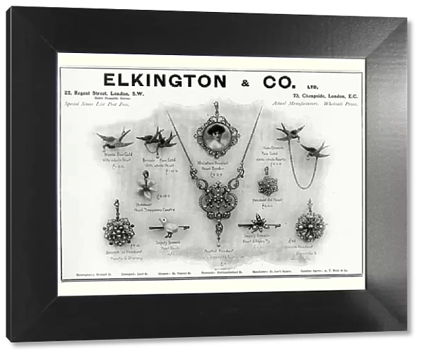 Advert for Elkington & Co Edwardian jewellery 1906