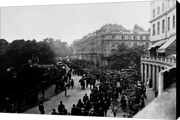 Procession on the east side of Park Crescent, London