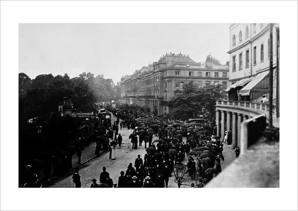 Procession on the east side of Park Crescent, London